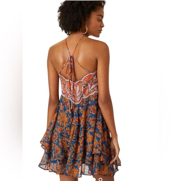 Anthropology Freya Halter Applique Mini Dress Size 12 - Picture 3 of 13
